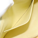 LOUIS VUITTON Monogram Vernis Houston Hand Bag Lime Yellow M91055 LV Auth 184778-25