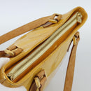 LOUIS VUITTON Monogram Vernis Houston Hand Bag Lime Yellow M91055 LV Auth 184778-6