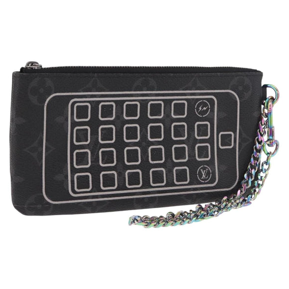 LOUIS VUITTON Monogram Eclipse Fragment iPhone Case M64433 LV Auth 184781M