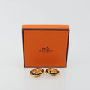 HERMES Emile Earring metal Gold Tone Auth 184783V-10
