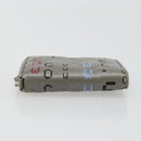 CHANEL Matelasse Typography Coin Purse Lamb Skin Gray Silver CC Auth 184786A-6