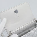 CHANEL Matelasse Chain Shoulder Bag Lamb Skin Silver CC Auth 184788SAM-18