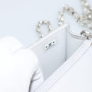 CHANEL Matelasse Chain Shoulder Bag Lamb Skin Silver CC Auth 184788SAM-11