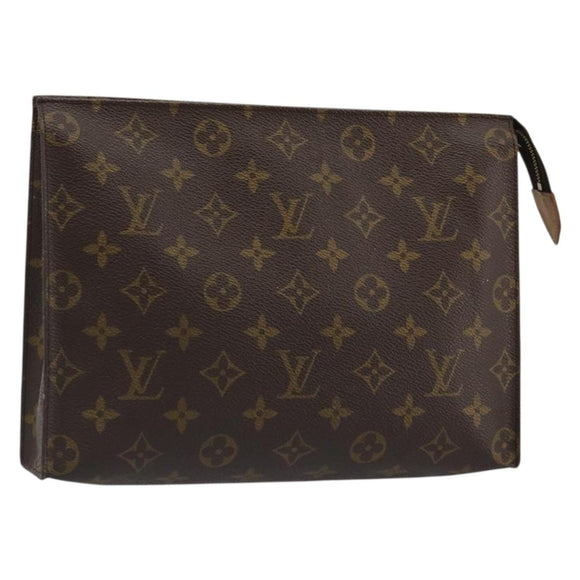 LOUIS VUITTON Monogram Poche Toilette 26 Pouch M47542 LV Auth 184790