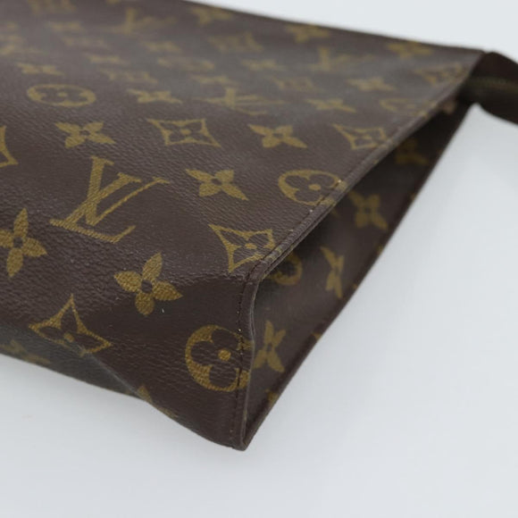 LOUIS VUITTON Monogram Poche Toilette 26 Pouch M47542 LV Auth 184791