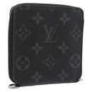 LOUIS VUITTON Monogram Eclipse Zippy Compact Wallet M80426 LV Auth 184794-1
