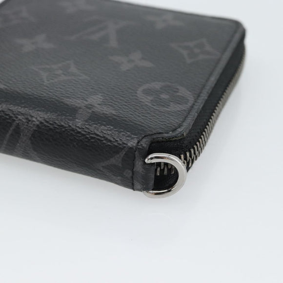 LOUIS VUITTON Monogram Eclipse Zippy Compact Wallet M80426 LV Auth 184794