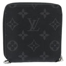 LOUIS VUITTON Monogram Eclipse Zippy Compact Wallet M80426 LV Auth 184794-13