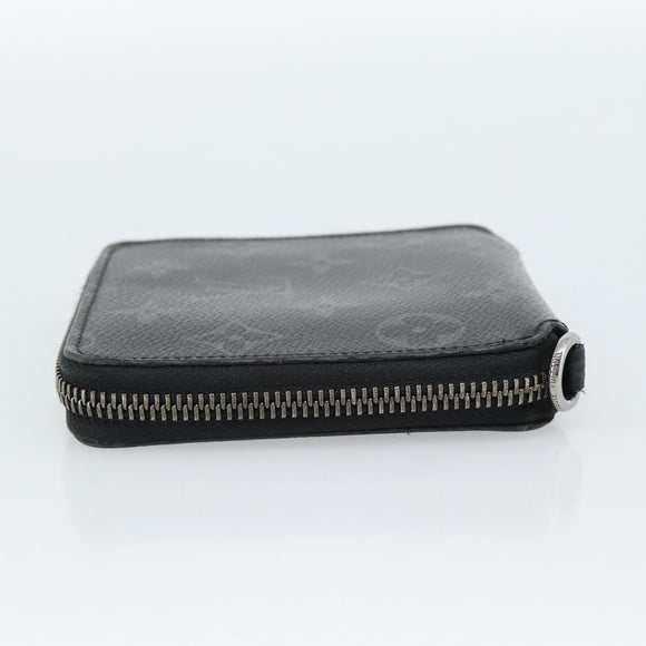 LOUIS VUITTON Monogram Eclipse Zippy Compact Wallet M80426 LV Auth 184794