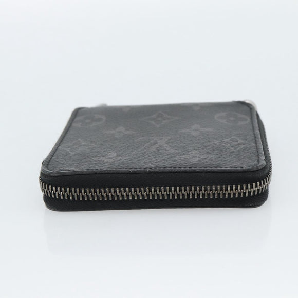 LOUIS VUITTON Monogram Eclipse Zippy Compact Wallet M80426 LV Auth 184794