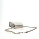 Salvatore Ferragamo Gancini Hand Bag Patent leather 2way Silver Auth 184795V-8