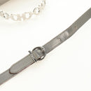Salvatore Ferragamo Gancini Hand Bag Patent leather 2way Silver Auth 184795V-9