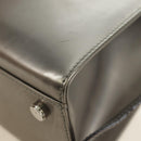 Salvatore Ferragamo Gancini Hand Bag Patent leather 2way Silver Auth 184795V-20