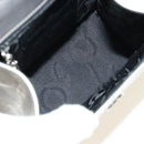 Salvatore Ferragamo Gancini Hand Bag Patent leather 2way Silver Auth 184795V-10