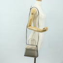 Salvatore Ferragamo Gancini Hand Bag Patent leather 2way Silver Auth 184795V-27