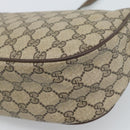 GUCCI GG Supreme Web Sherry Line Bag PVC Beige Gold 89 02 032 Auth 184796-16