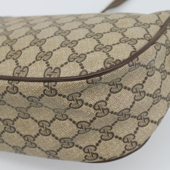 GUCCI GG Supreme Web Sherry Line Bag PVC Beige Gold 89 02 032 Auth 184796