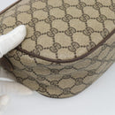 GUCCI GG Supreme Web Sherry Line Bag PVC Beige Gold 89 02 032 Auth 184796-17