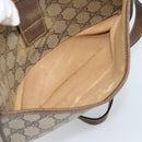 GUCCI GG Supreme Web Sherry Line Bag PVC Beige Gold 89 02 032 Auth 184796-21