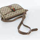GUCCI GG Supreme Web Sherry Line Bag PVC Beige Gold 89 02 032 Auth 184796-7