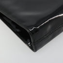 Salvatore Ferragamo Gancini Chain Bag Patent leather Black Gold Auth 184797-16