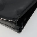 Salvatore Ferragamo Gancini Chain Bag Patent leather Black Gold Auth 184797-17