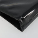 Salvatore Ferragamo Gancini Chain Bag Patent leather Black Gold Auth 184797-18