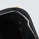 Salvatore Ferragamo Gancini Chain Bag Patent leather Black Gold Auth 184797-9