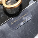 Salvatore Ferragamo Gancini Chain Bag Patent leather Black Gold Auth 184797-12