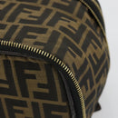 FENDI Zucca Canvas Vanity Pouch Black Brown Auth 184799-14