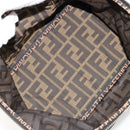 FENDI Zucca Canvas Vanity Pouch Black Brown Auth 184799-11