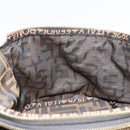 FENDI Zucca Canvas Vanity Pouch Black Brown Auth 184799-19