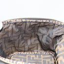 FENDI Zucca Canvas Vanity Pouch Black Brown Auth 184799-20