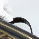 FENDI Zucca Canvas Vanity Pouch Black Brown Auth 184799-8