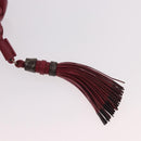 Chloe Chain Shoulder Bag Leather Wine Red Silver Auth 184801M-10