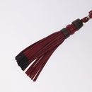 Chloe Chain Shoulder Bag Leather Wine Red Silver Auth 184801M-17