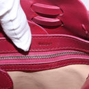 Chloe Chain Shoulder Bag Leather Wine Red Silver Auth 184801M-18