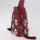 Chloe Chain Shoulder Bag Leather Wine Red Silver Auth 184801M-4