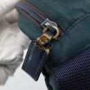 PRADA Shoulder Bag Nylon Blue Silver Auth 184803-9