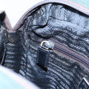 PRADA Shoulder Bag Nylon Blue Silver Auth 184803-23