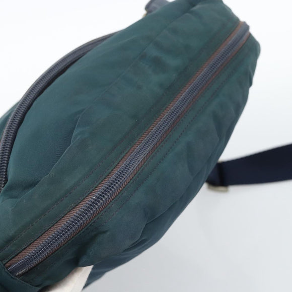 PRADA Shoulder Bag Nylon Blue Silver Auth 184803