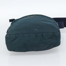 PRADA Shoulder Bag Nylon Blue Silver Auth 184803-5