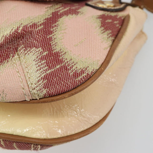 Vivienne Westwood Shoulder Bag Canvas Pink Gold Auth 184804A
