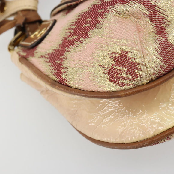 Vivienne Westwood Shoulder Bag Canvas Pink Gold Auth 184804A