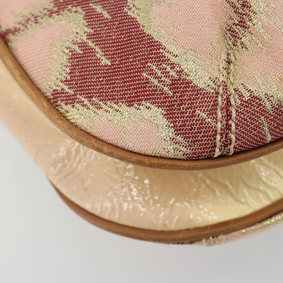 Vivienne Westwood Shoulder Bag Canvas Pink Gold Auth 184804A