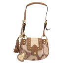 Vivienne Westwood Shoulder Bag Canvas Pink Gold Auth 184804A-2