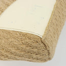 PRADA Shoulder Bag Raffia Beige Gold Auth 184813A-18