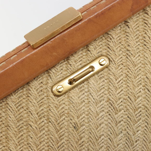 PRADA Umhängetasche Bast Beige Gold Original 184813A