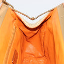 PRADA Shoulder Bag Raffia Beige Gold Auth 184813A-23
