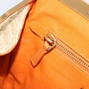 PRADA Shoulder Bag Raffia Beige Gold Auth 184813A-25